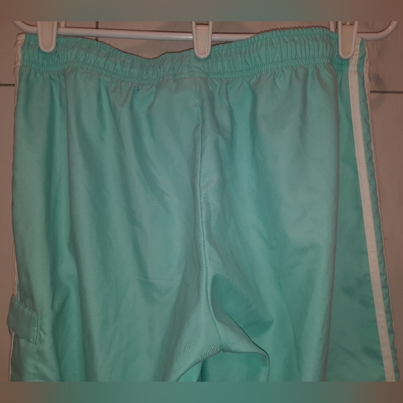 Adidas Women's Capri Pants size large beautiful teal & white color EUC - Picture 8 of 10